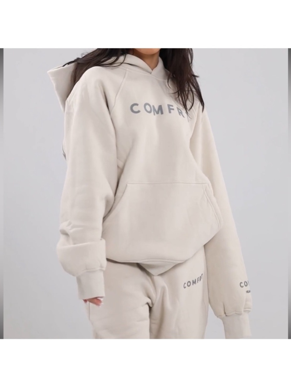 COMFRT Tranquil Hoodie Medium Sweatshirt & Large Sweatpant Jogger Set New